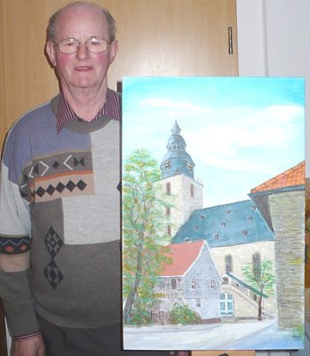 Maler Helmut Ahlert (Foto: Hans-J&uuml;rgen Schmidt)