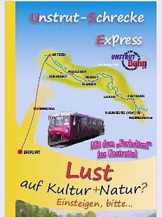 Mit dem Ferkeltaxi zur Wanderung (Foto: IG Unstrutbahn)