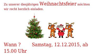 Weihnachtsfeier im Freizeitzentrum (Foto: Freizeizentrum Artern)