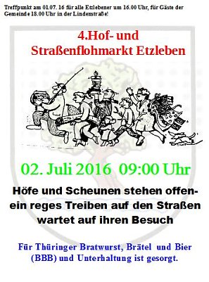 Auf zum 4. Etzlebener Flohmarkt (Foto: Peter Ke&szlig;ler)