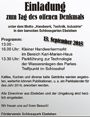 Bild: Zum Denkmalstag nach Ebeleben