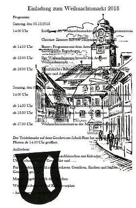 Bild: Einladung zum Weihnachtsmarkt 2018