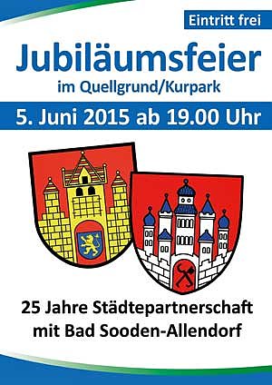 Bild: Jubil&auml;um der St&auml;dtepartnerschaft