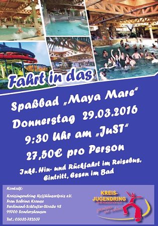Bild: Fahrt in das Erlebnisbad Maya Mare