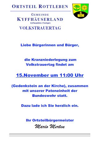 Bild: "Ihr Standpunkt interessiert" und Kranzniederlegung