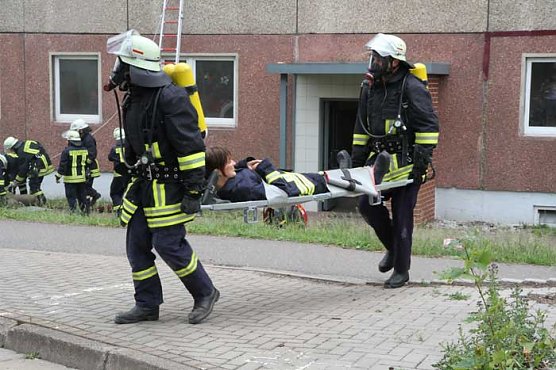 Brandausbruch nach Gasexplosion (Foto: G&uuml;nter Herting)