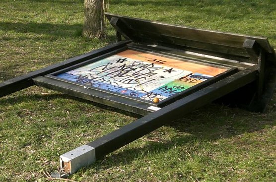 Vandalismus in Artern (Foto: Klaus Henze, Artern)