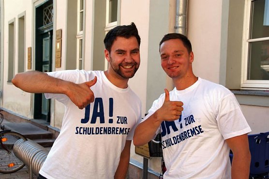 Ja! zur Schuldenbremse (Foto: Junge Union Kyffh&auml;userkreis)