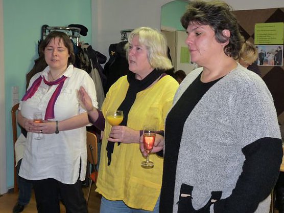 Zweimal Grund zum Feiern (Foto: Karl-Heinz Herrmann) Zweimal Grund zum Feiern (Foto: Karl-Heinz Herrmann)