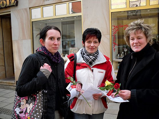 Gru&szlig; zum Frauentag (Foto: Die Linke Sondershausen)