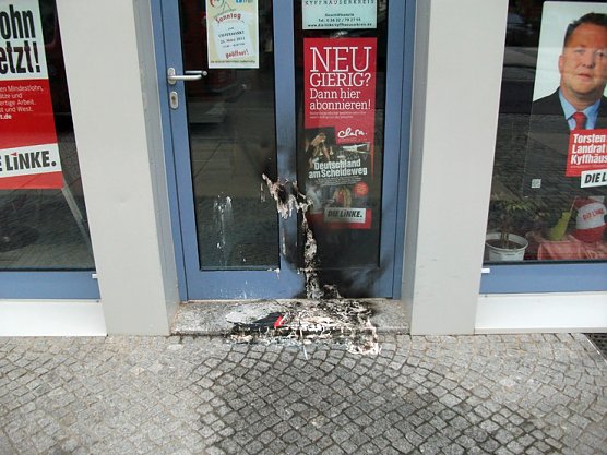 Brandanschlag auf Linken - B&uuml;ro (Foto: Die Linke Sondershausen)