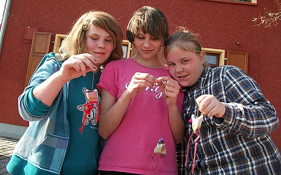 H&uuml;hner f&uuml;r den Osterstrau&szlig; (Foto: Domizil Bad Frankenhausen)