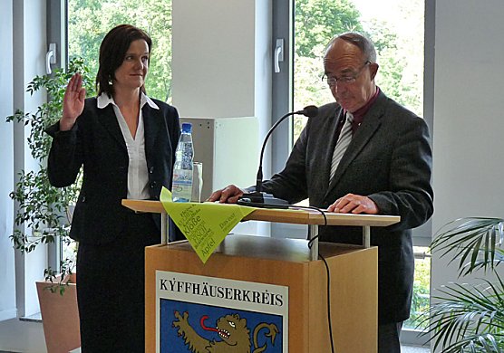 Landr&auml;tin vereidigt (Foto: Karl-Heinz Herrmann)