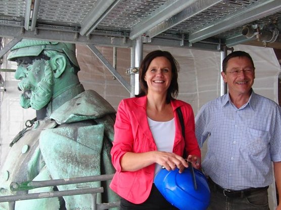 Bauma&szlig;nahmen am Kyffh&auml;userdenkmal (Foto: Landratsamt Kyffh&auml;userkreis)