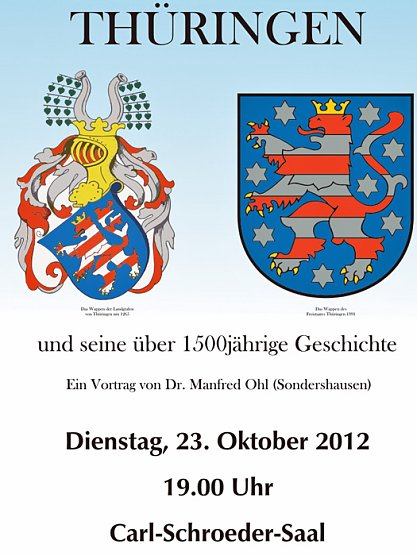 Th&uuml;ringen und seine 1500 j&auml;hrige Geschichte (Foto: Stadt Sondershausen)