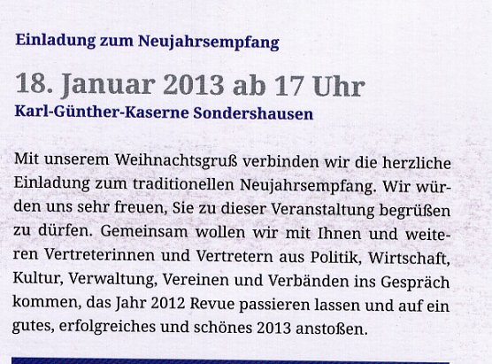 Irritationen beim Neujahrsempfang (Foto: Karl-Heinz Herrmann)