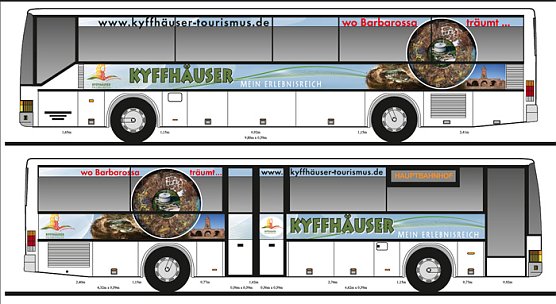 Buswerbung - Kooperationsprojekt angelaufen (Foto: Kyffh&auml;usertourismus GmbH)
