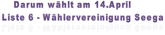 Wahlprogramm f&uuml;r Seega (Foto: W&auml;hlervereinigung Seega)