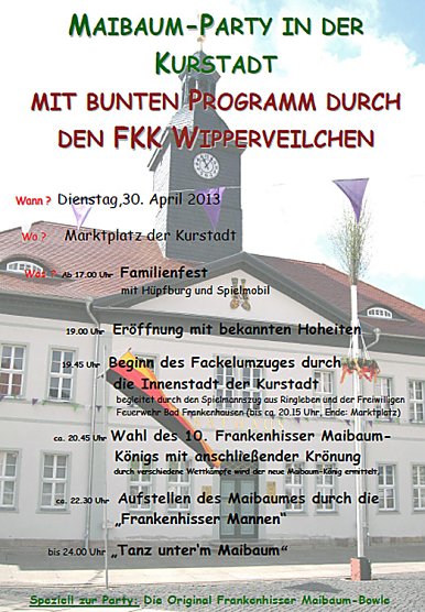 Wieder Maibaumparty (Foto: Stadt Bad Frankenhausen) Wieder Maibaumparty (Foto: Stadt Bad Frankenhausen)