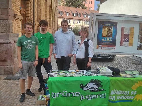 Auf Tour in Sondershausen (Foto: Gr&uuml;ne Jugend)