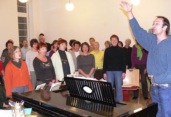 Probe mit der Kantorei (Foto: Theater Nordhausen)