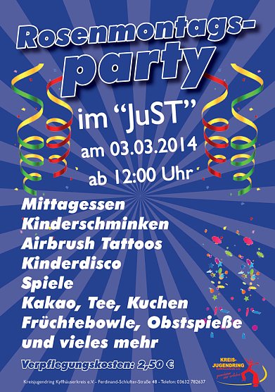 Rosenmontagsparty im JuST (Foto: Kreisjugendring) Rosenmontagsparty im JuST (Foto: Kreisjugendring)