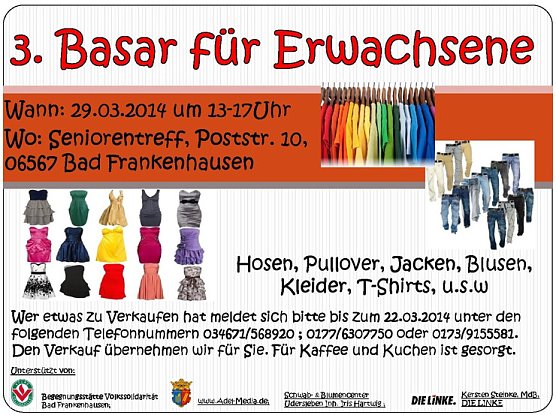 3. Basar f&uuml;r Erwachsene (Foto: Stadt Bad Frankenhausen)