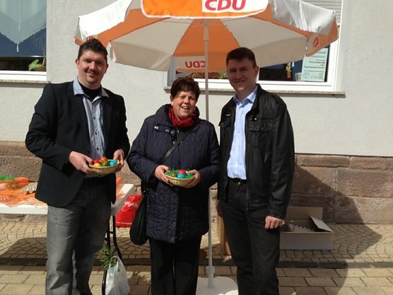 Gelungene Ostereieraktion der CDU (Foto: Steffen Kobrow)