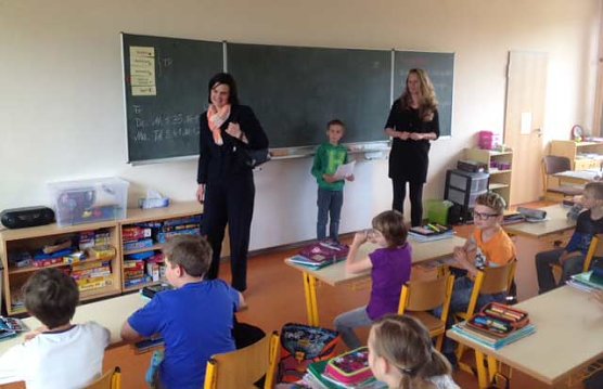 Landr&auml;tin in GS Wiehe (Foto: Landratamt Kyffh&auml;userkreis)