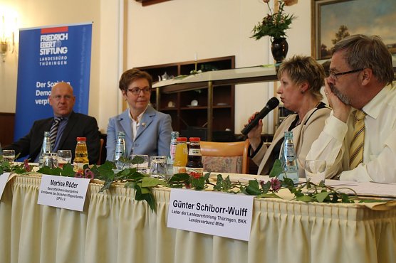 von links: Michael G&ouml;rk, Heike Taubert, Martina R&ouml;der, G&uuml;nter Schibbor Wulff (Foto: Angelo Glashagel)