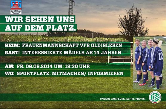 "Wir sehen uns auf dem Platz." (Foto: VfB Oldisleben)