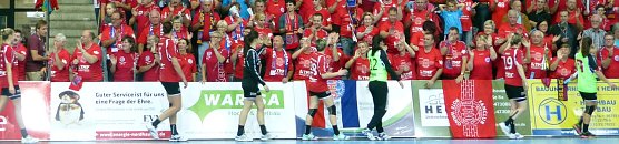 Die Mannschaft bedankte sich bei den Fans (Foto: nnz)