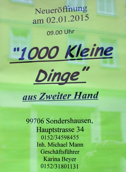 Neues Sozialkaufhaus er&ouml;ffnet Freitag in Sondershausen (Foto: Karl-Heinz Herrmann)