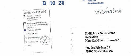 Ihre Post in guten H&auml;nden! (Foto: Karl-Heinz Herrmann)