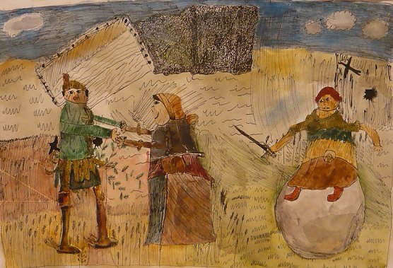 Justitia auf dem Schlachtberg (Foto: Fred B&ouml;hme Panoramamuseum)