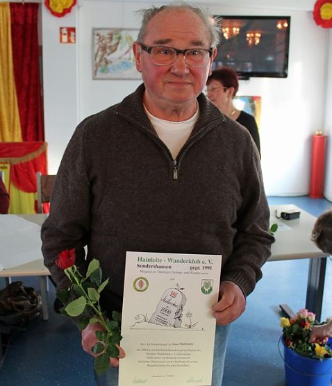F&uuml;hrungswechsel beim Hainleite-Wanderklub (Foto: Karl-Heinz Herrmann)