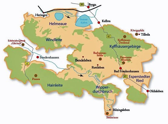Naturlandschaften profitieren von nachhaltigem Tourismus (Foto: Naturpark Kyffh&auml;user)