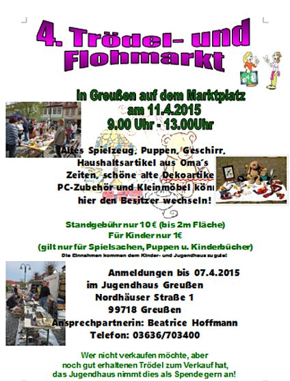 4. Tr&ouml;del- und Flohmarkt Greu&szlig;en (Foto: Jugendhaus Greu&szlig;en)