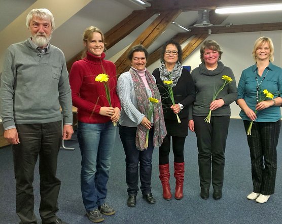 Madrigalistenmit neuem Chorvorstand (Foto: Sondersh&auml;user Madrigalisten)
