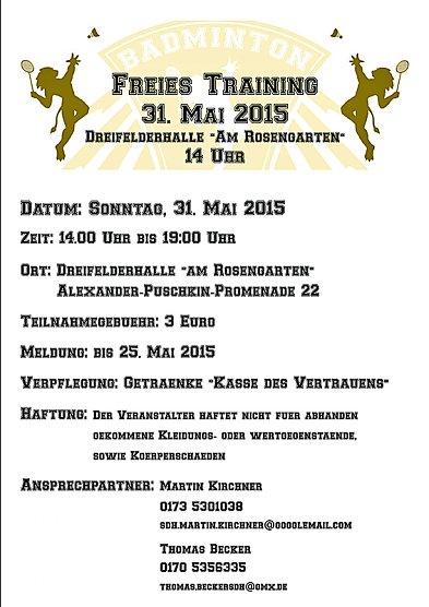 Freies Training im Badminton (Foto: Privat)