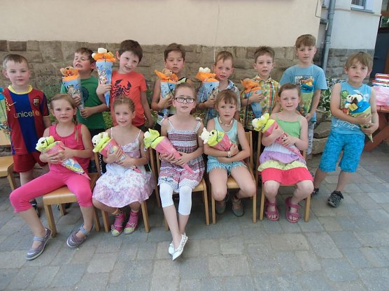 13 Vorschulkinder sagen Auf Wiedersehen (Foto: Kindervilla Bad Frankenhausen) 13 Vorschulkinder sagen Auf Wiedersehen (Foto: Kindervilla Bad Frankenhausen)