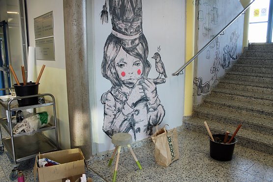 Graffiti-Workshops in der &Ouml;stertalschule (Foto: Karl-Heinz Herrmann)