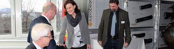 Wirtschaftsminister zum Unternehmerfr&uuml;hst&uuml;ck bei Sonlux (Foto: Karl-Heinz Herrmann)