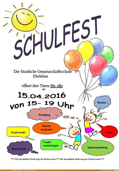 Wer da nicht vorbei kommt, ist selber schuld! (Foto: Gemeinschaftsschule Ebeleben)