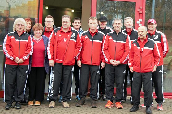 Spielbeginn zur Th&uuml;ringenmeisterschaft im Bosseln (Foto: Privat)