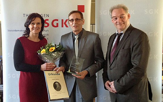 Klaus Mehle mit dem Emil-B&ouml;hme-Preis ausgezeichnet (Foto: Karl-Heinz Herrmann)