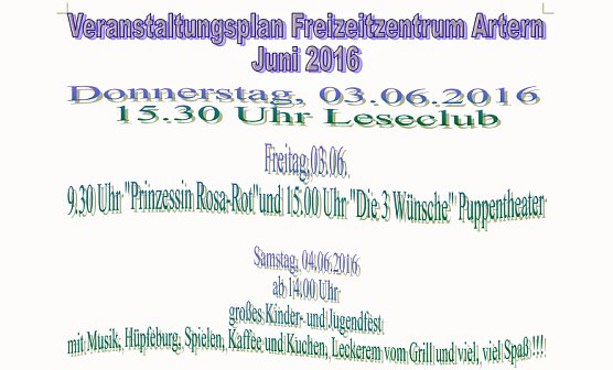 Was ist in Artern los (Foto: Freizeizentrum Artern)