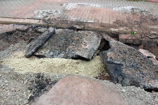 Havarie in der K&uuml;lz-Stra&szlig;e (Foto: Karl-Heinz Herrmann)