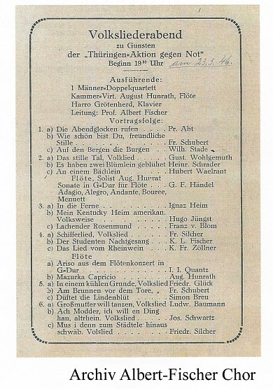 Chorgesang vom Feinsten (Foto: Archiv Albert Fischer Chor) Chorgesang vom Feinsten (Foto: Archiv Albert Fischer Chor)