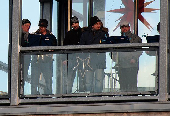 Weihnachtliche Posaunenkl&auml;nge an Heiligabend (Foto: Karl-Heinz Herrmann)
